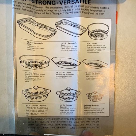 American Limoges Flowers Individual Bakers Set of 2 - Picture 7 of 16